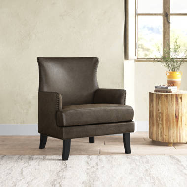 Garbo leather wingback online chair